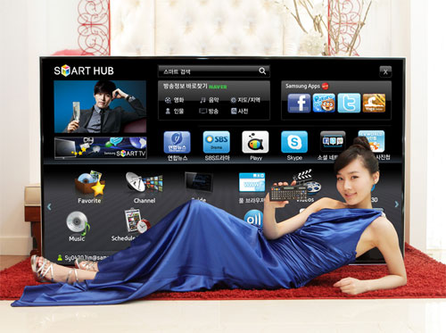 Samsung giant (the TV, not the girl)